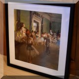A07. Framed Degas print. 